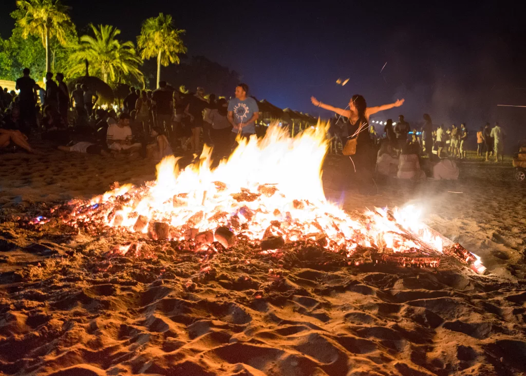 sant joan beach bonfire