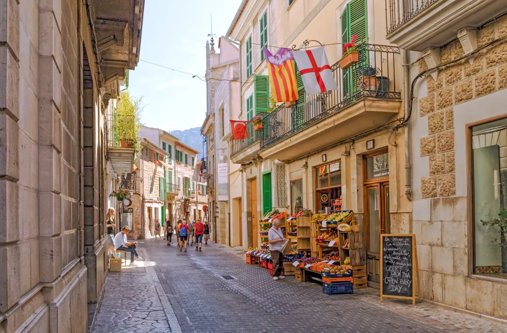 moor and christian flags displayed for fira i firo in soller